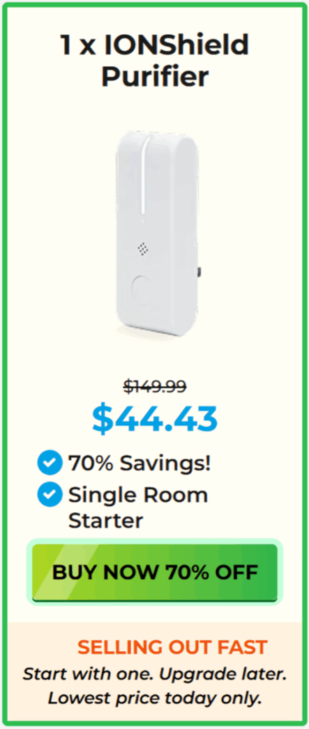 Ionshield Air Purifier offer price 
